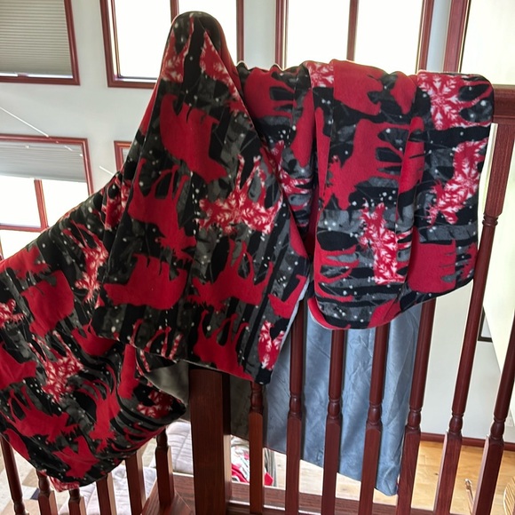 Hand made fleece fur throw